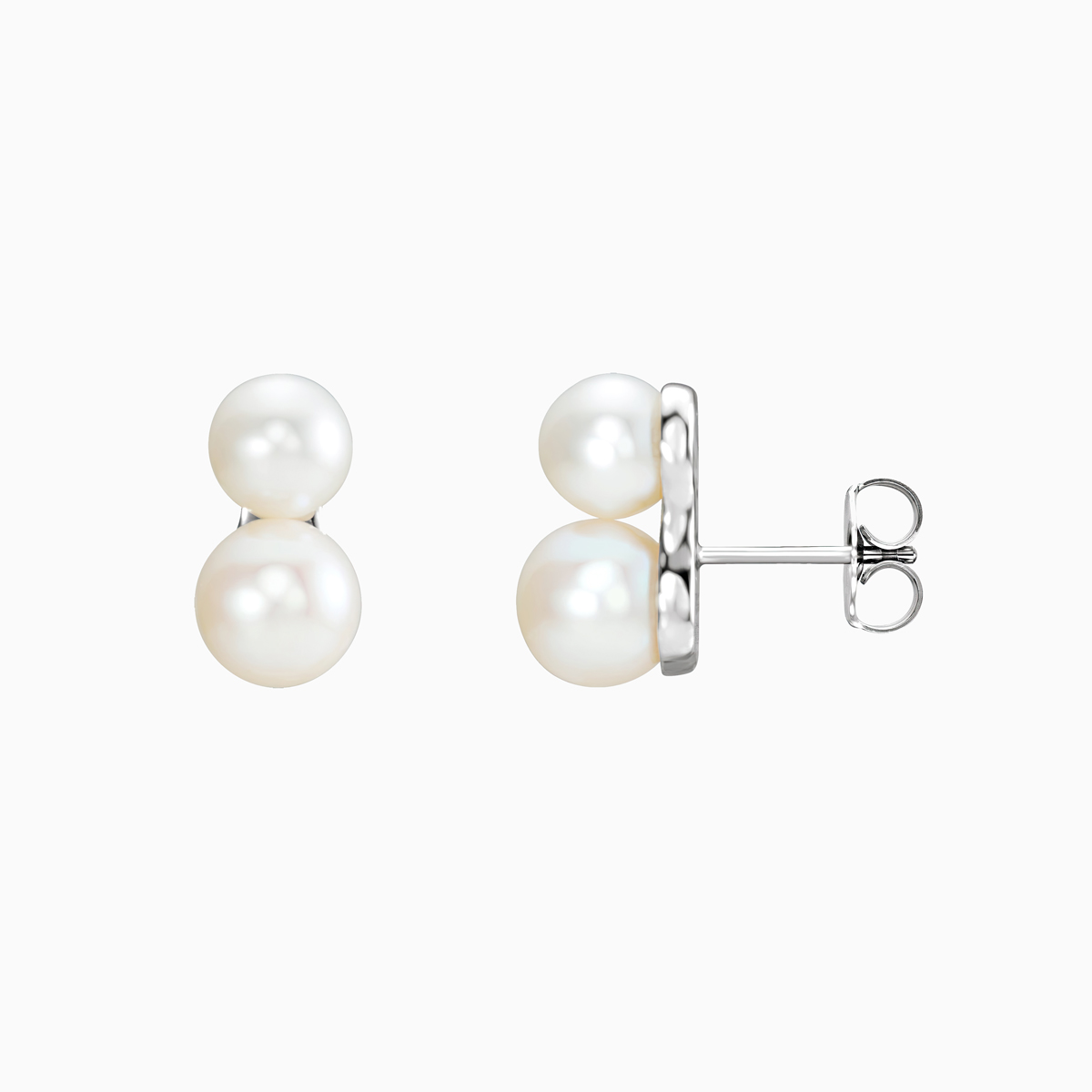 Freshwater Pearl Ear Climbers, 14k Gold