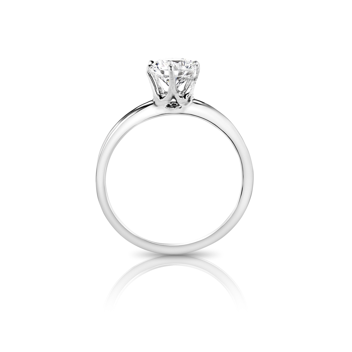 Dino Lonzano Six-Prong Solitaire Engagement Ring, Platinum