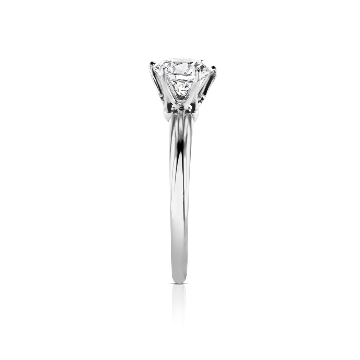 Dino Lonzano Six-Prong Solitaire Engagement Ring, Platinum