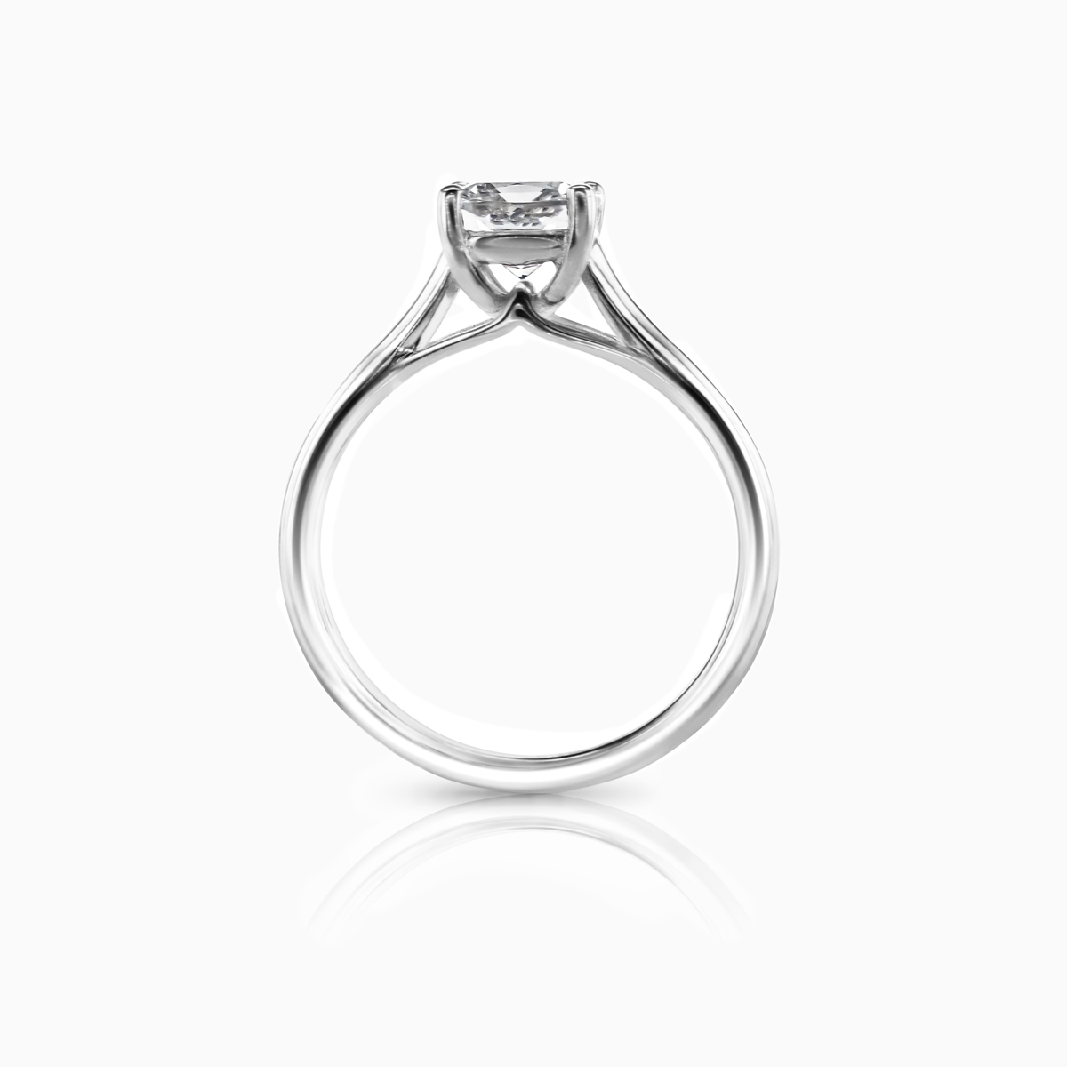 Dino Lonzano Cushion Cut Diamond Solitaire Engagement Ring