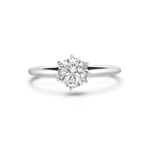 Dino Lonzano Six-Prong Solitaire Engagement Ring, Platinum