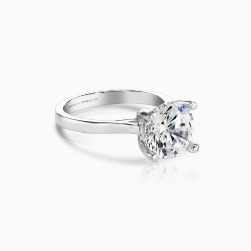 Dino Lonzano Signature Diamond Solitaire Cathedral Setting