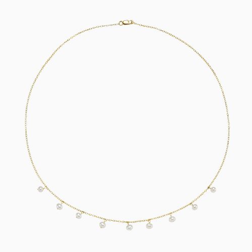 Cultured Freshwater Pearl Necklace, 14k Yellow Gold