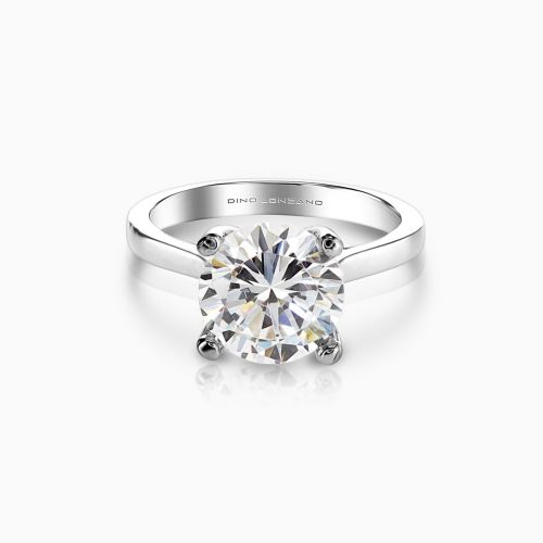 Dino Lonzano Signature Diamond Solitaire Cathedral Setting