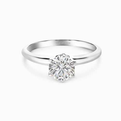 Dino Lonzano Six-Prong Solitaire Engagement Ring, Platinum