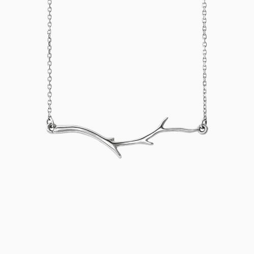 Twig Necklace, 18 inches, 14k Gold