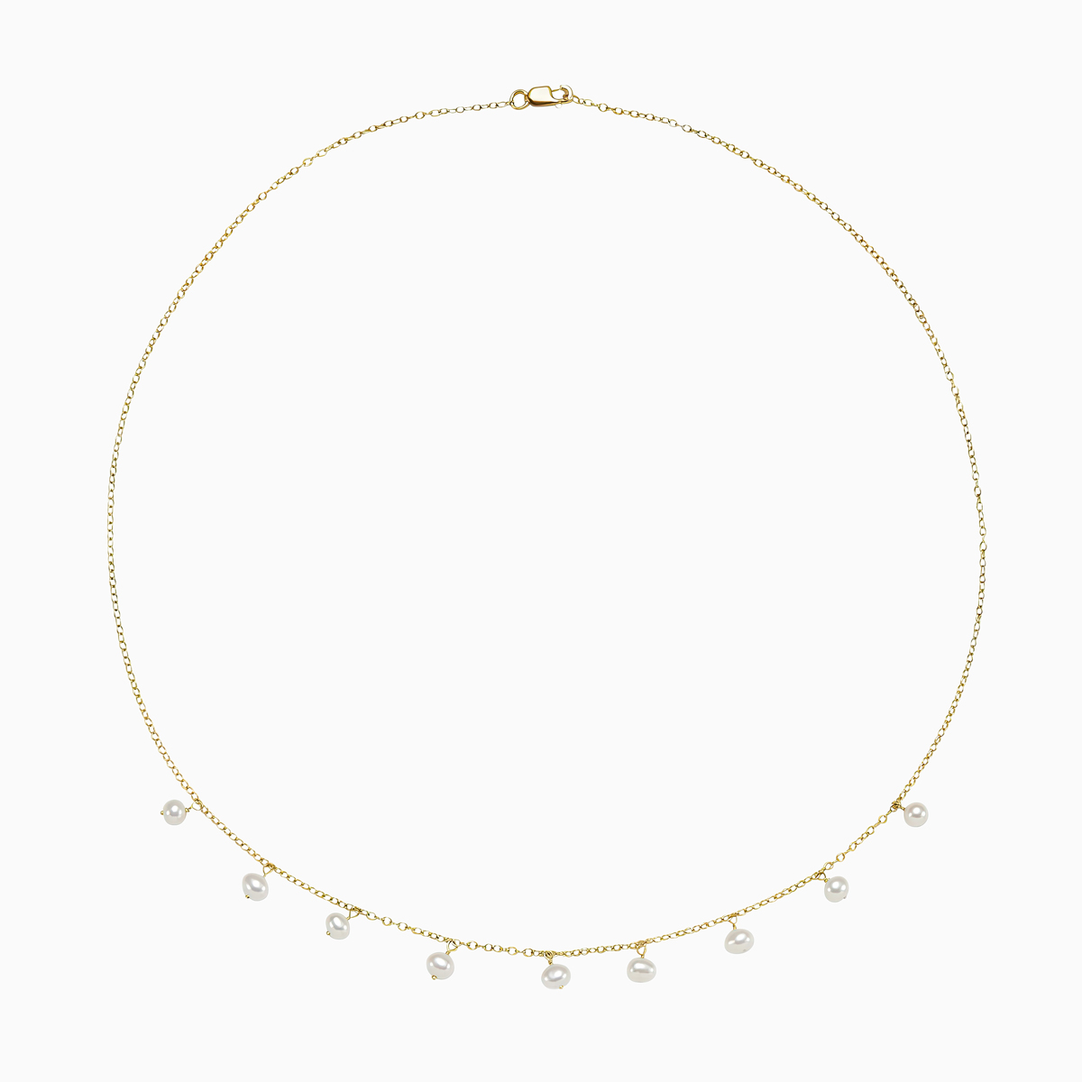 Cultured Freshwater Pearl Necklace, 14k Yellow Gold