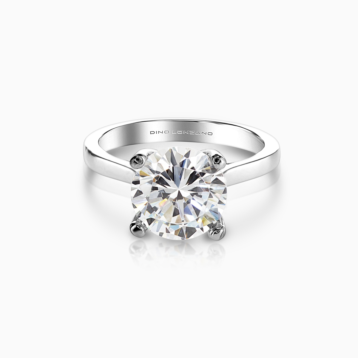 Dino Lonzano Signature Diamond Solitaire Cathedral Setting