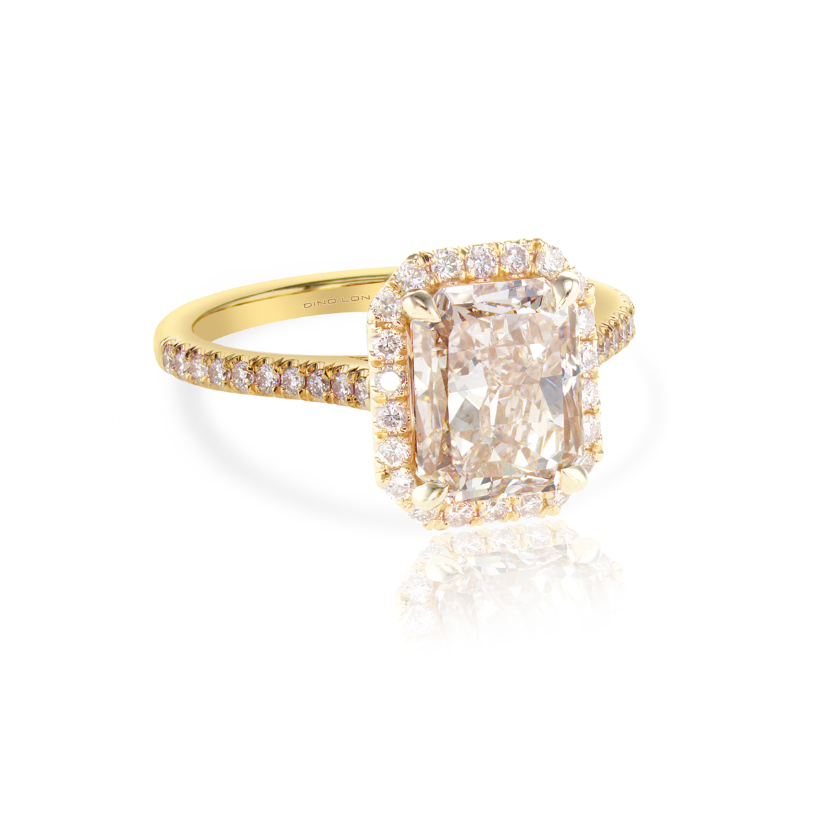 Radiant Diamond Halo Pavé  Ring