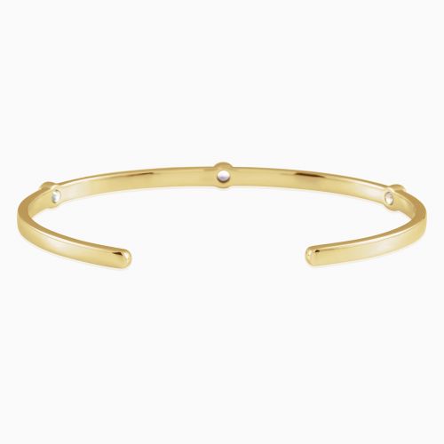 Lab-grown Diamond Quintuple Family Cuff Bracelet, 14k Yellow Gold