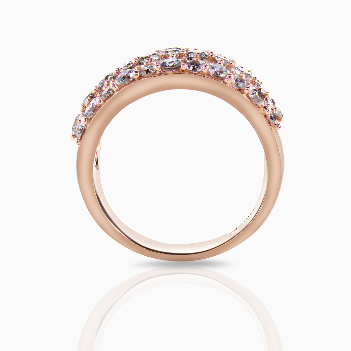 Diamond Mosaic Statement Band, 14k Rose Gold