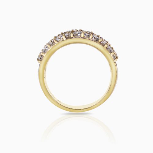 Diamond Mosaic Statement Band, 14k Yellow Gold