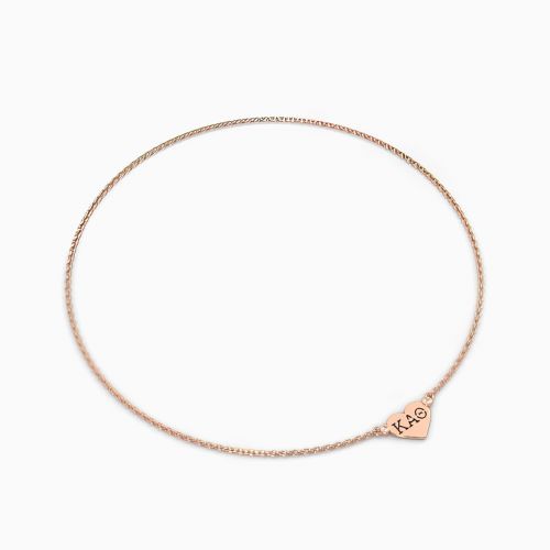 Dino Lonzano Sorority Heart Necklace, 14k gold