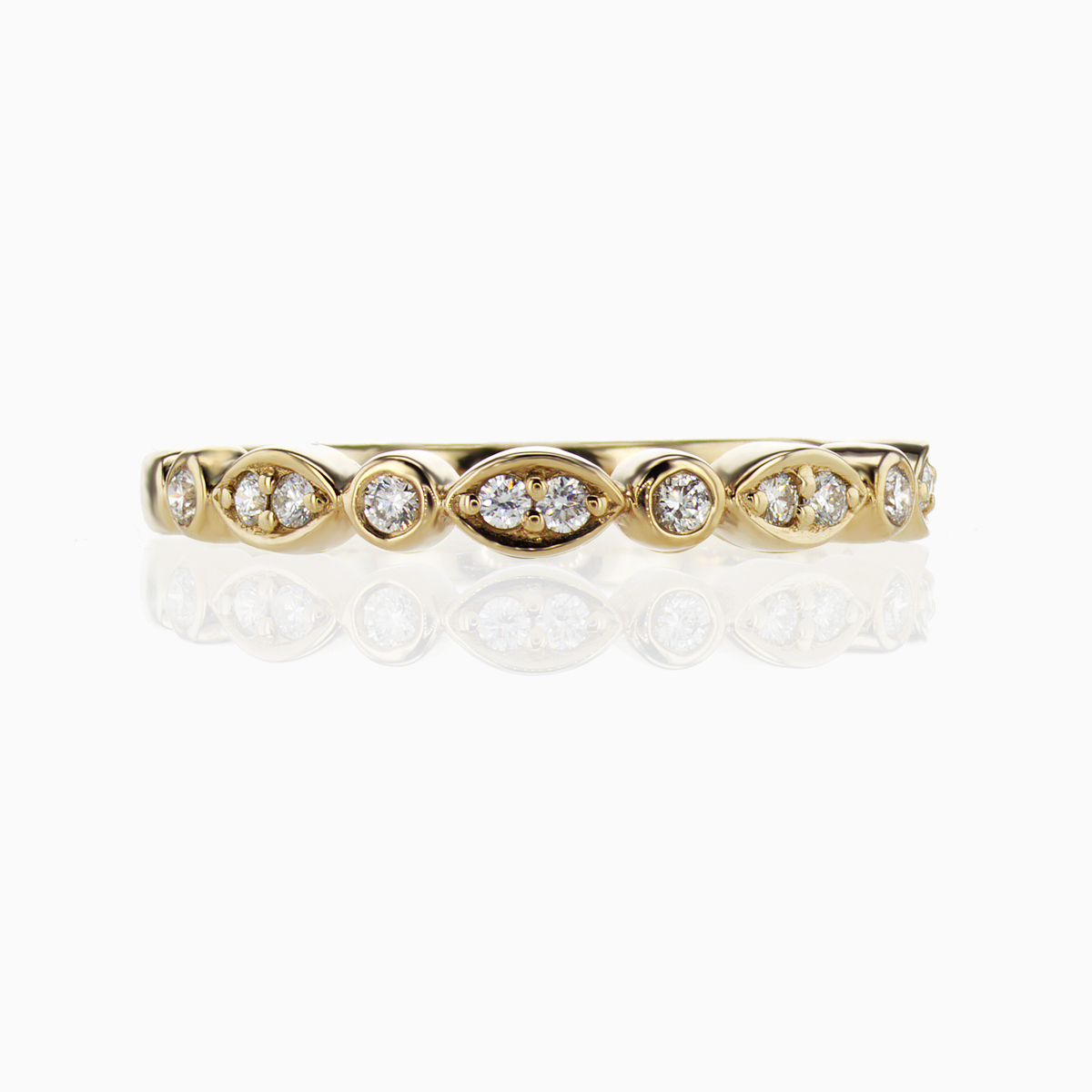 Lab-grown Diamond Stackable Wedding Band, 14k Gold