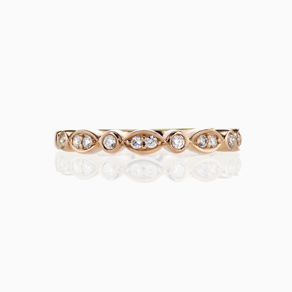 Lab-grown Diamond Stackable Wedding Band, 14k Gold