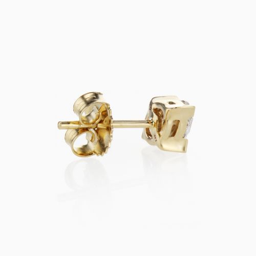 Lab-grown Oval Diamond Fashion Stud Earrings, 14k Yellow Gold