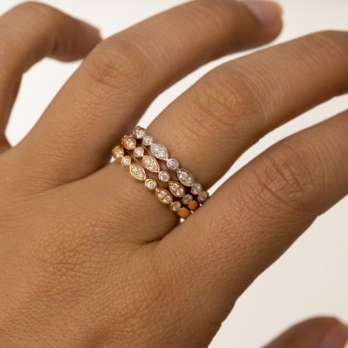 Lab-grown Diamond Stackable Wedding Band, 14k Gold