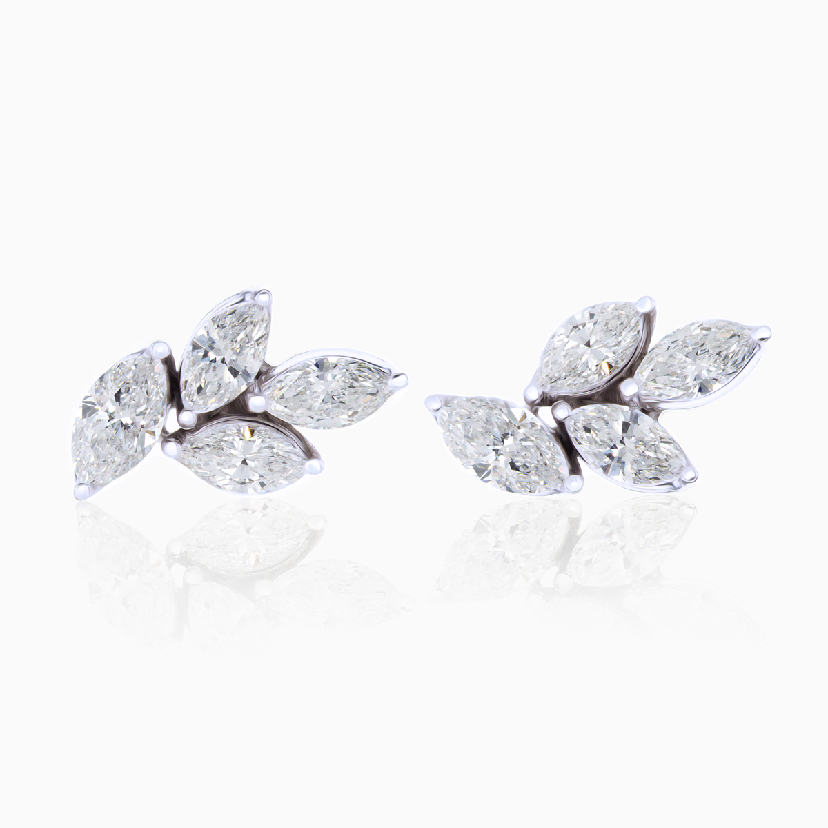 lab grown marquise cut diamond fashion stud earrings 14k white gold 1691094328