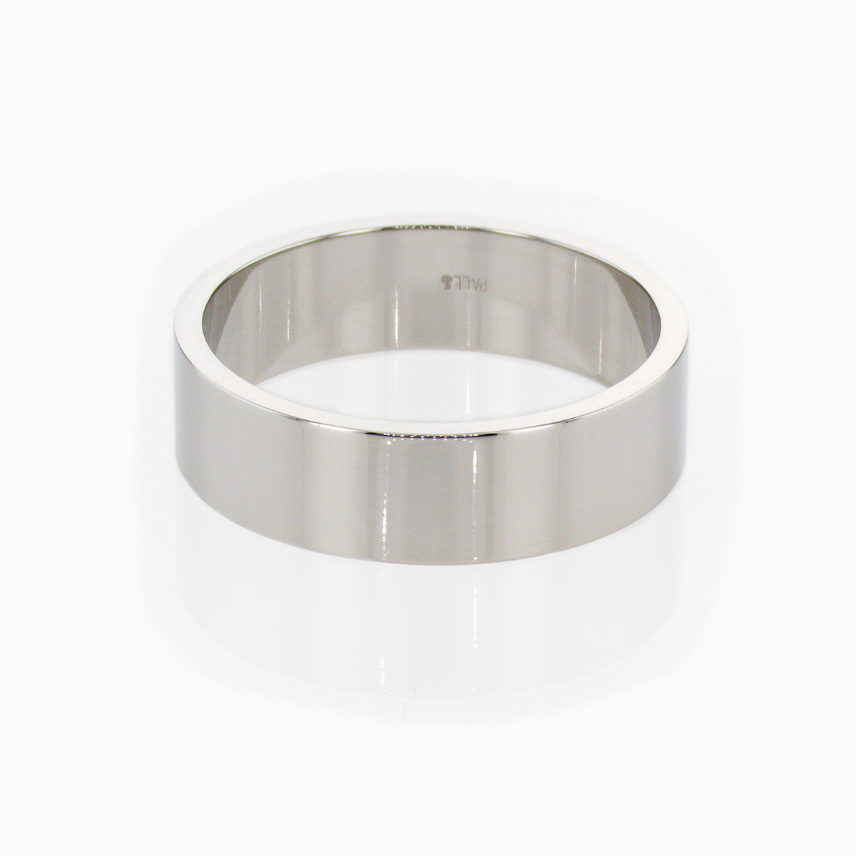 Vertical Grooved Men's Wedding Ring in Palladium