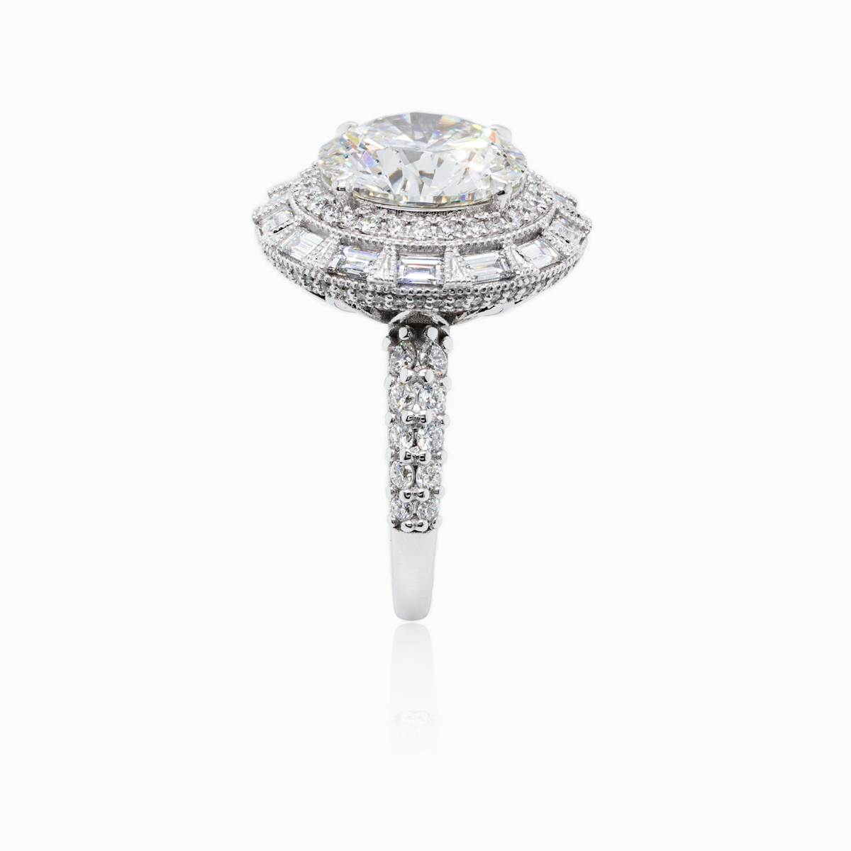 Dino Lonzano Art Deco Couture Engagement Ring