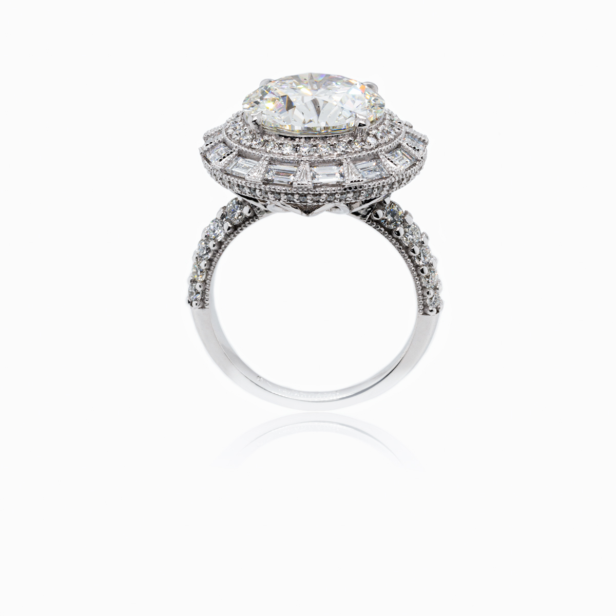 Dino Lonzano Art Deco Couture Engagement Ring