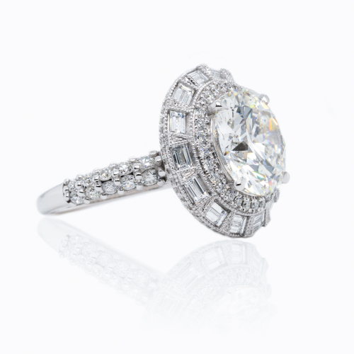 Dino Lonzano Art Deco Couture Engagement Ring
