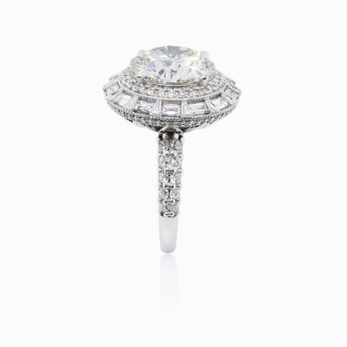 Dino Lonzano Art Deco Couture Engagement Ring