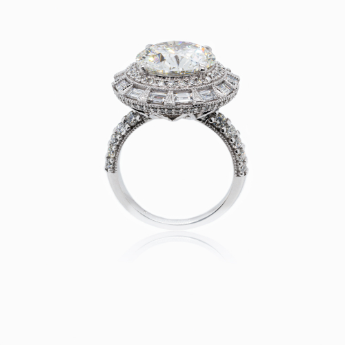 Dino Lonzano Art Deco Couture Engagement Ring
