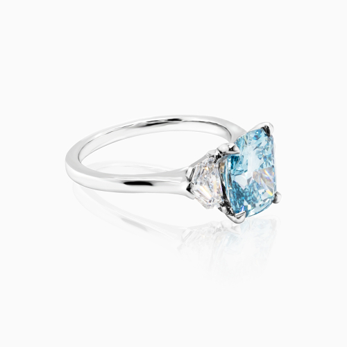 Dino Lonzano Blue Diamond Engagement Ring, Platinum