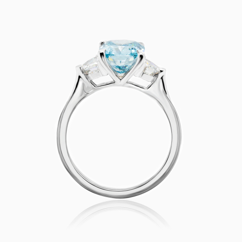 Dino Lonzano Blue Diamond Engagement Ring, Platinum