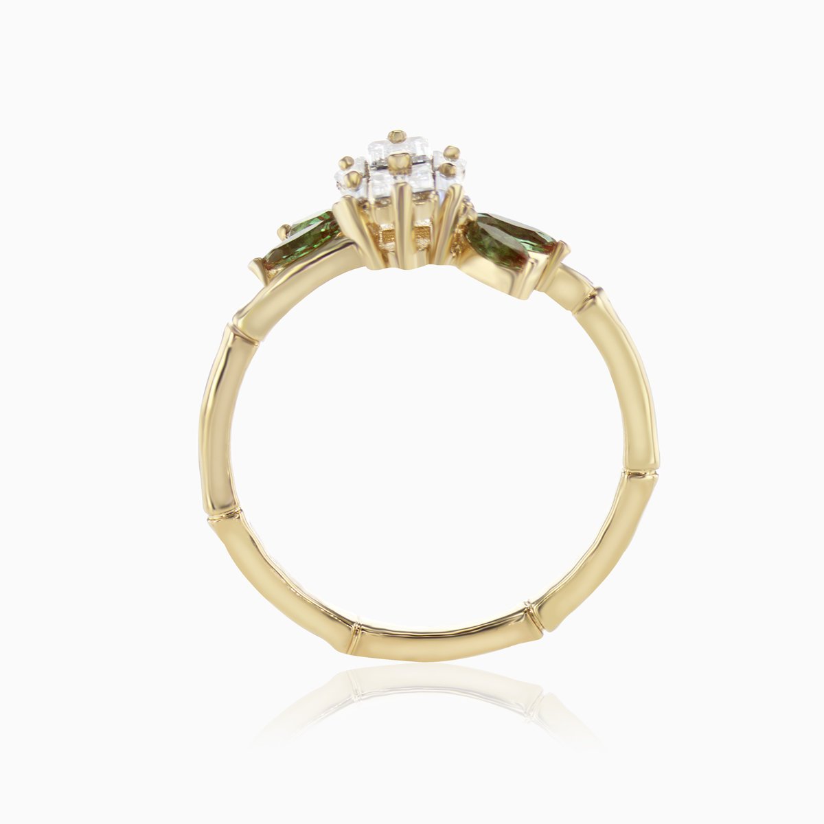 Art Nouveau-inspired Lab-Grown Diamond Engagement Ring