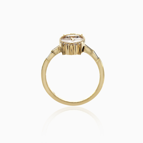 Lab-grown Diamond Mosaic Ring, 14k Yellow Gold