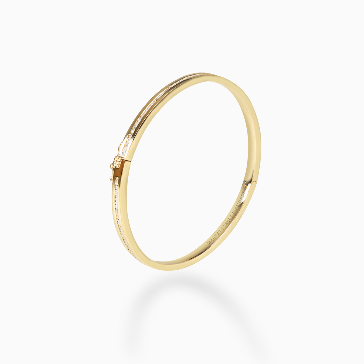 Dino Lonzano Natural Diamond Love Bracelet, 18k Yellow Gold