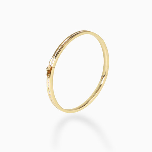 Dino Lonzano Natural Diamond Love Bracelet, 18k Yellow Gold