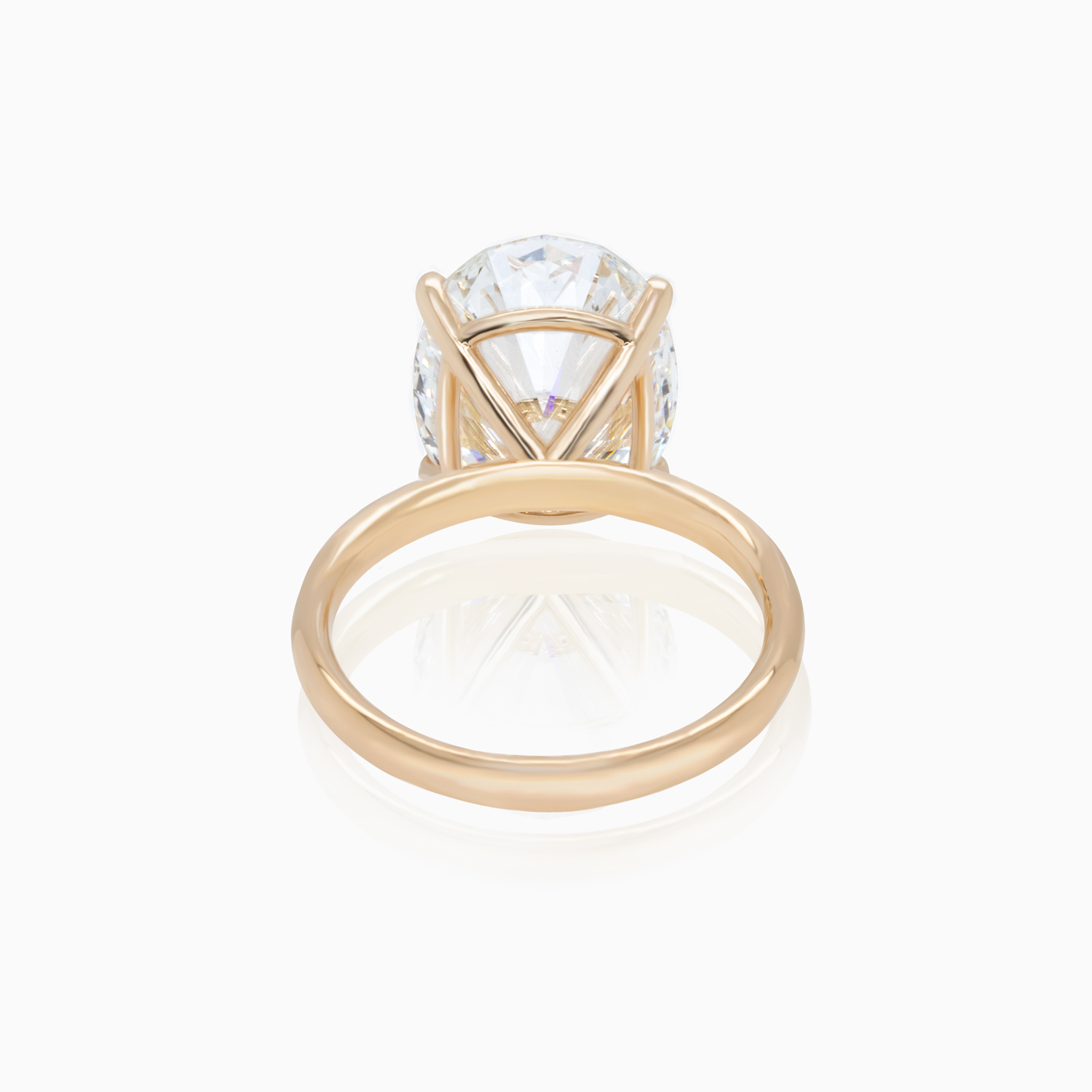 Dino Lonzano Oval Diamond Solitaire Engagement Ring,  5-Carat, Lab-Grown