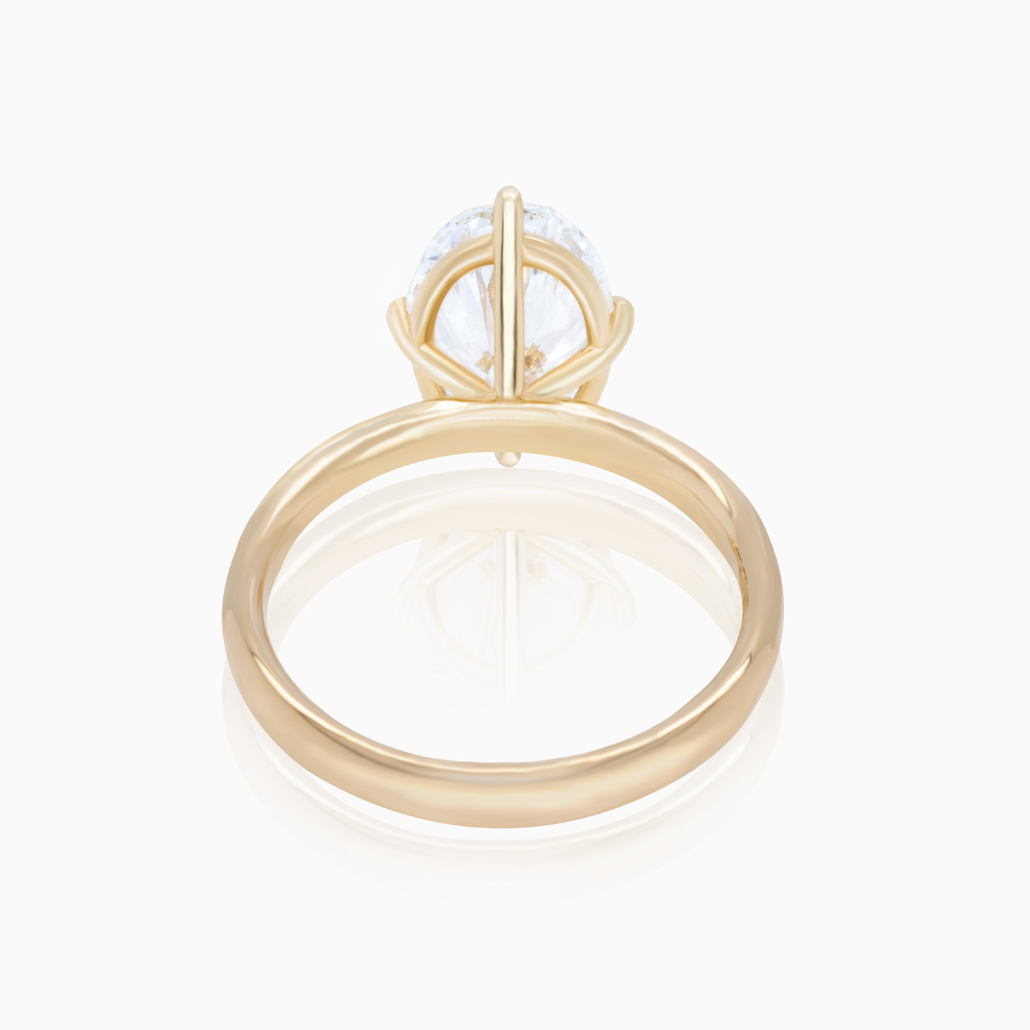 Dino Lonzano Oval Compass-Set Solitaire Engagement Ring,  2.5ct, Lab-Grown