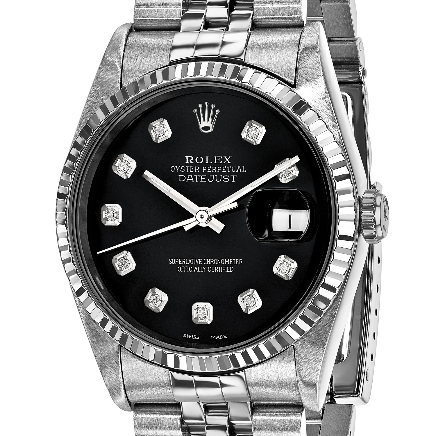 Rolex Jubilee Datejust Black Diamond Dial 36mm