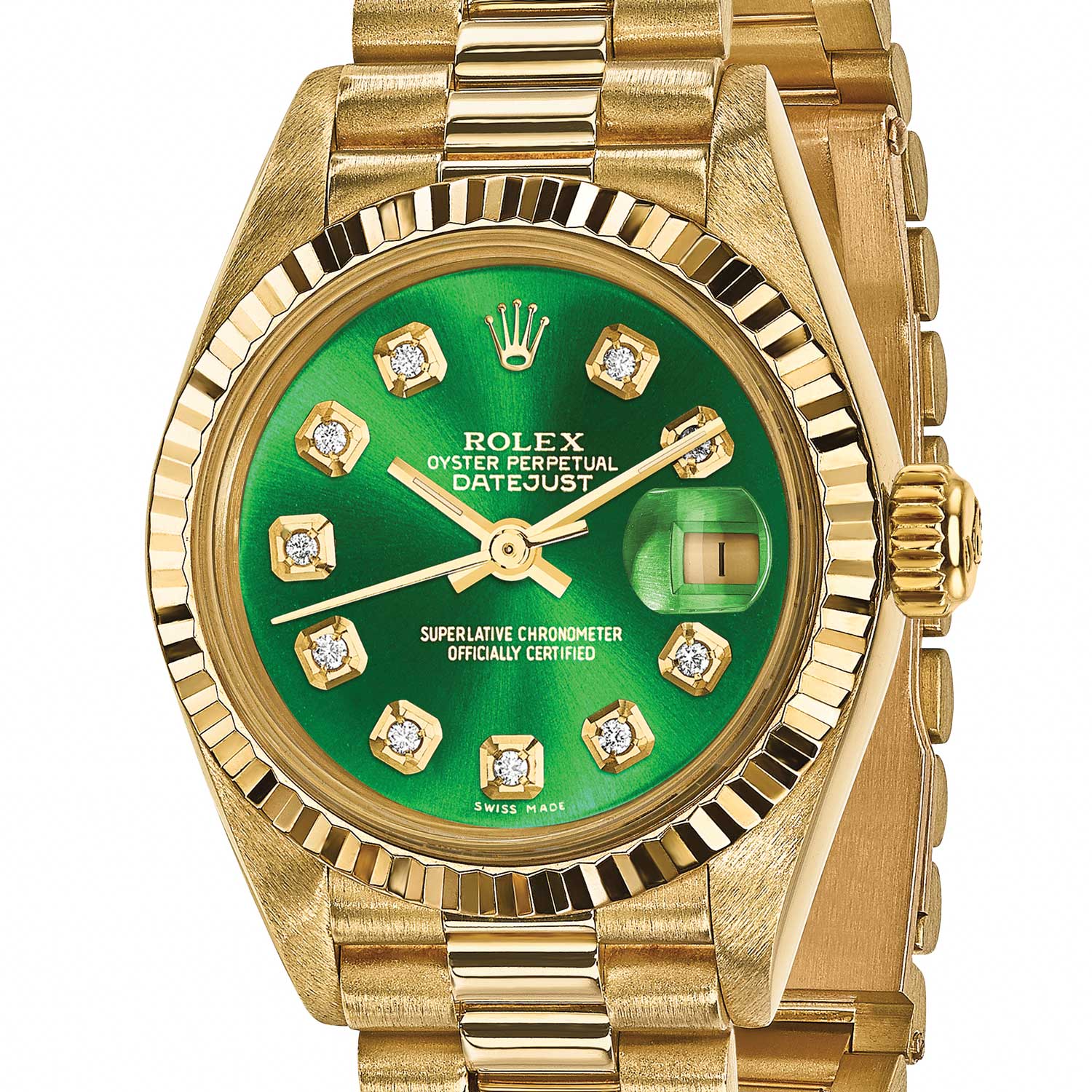 Rolex  Presidential Green Diamond Dial 26mm