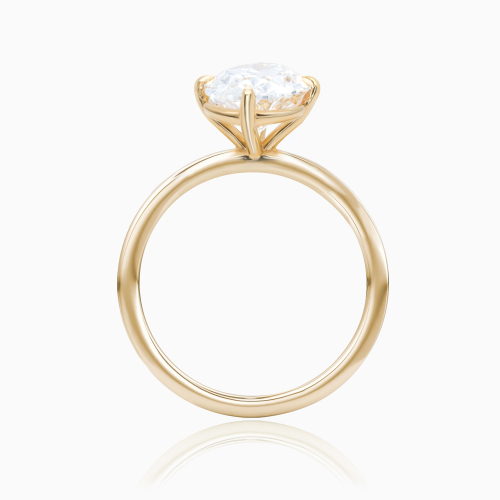 Dino Lonzano Oval Compass-Set Solitaire Engagement Ring,  2.5ct, Lab-Grown