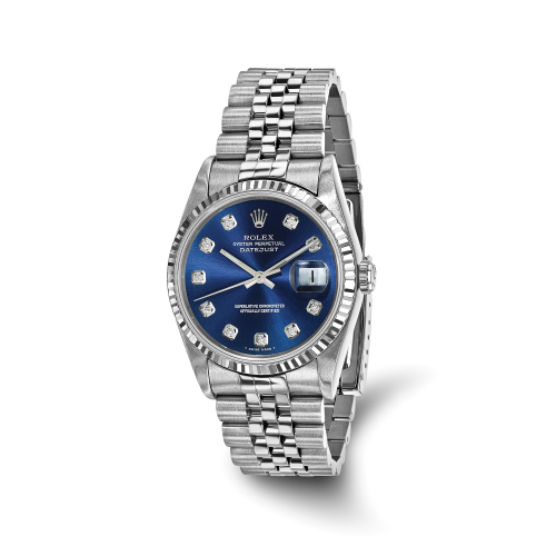 Rolex Jubilee Datejust 10152 Gold Blue Diamond Dial