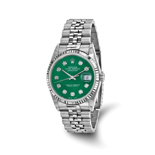 Rolex Jubilee Datejust 10159GRN Steel Green Diamond Dial 36mm