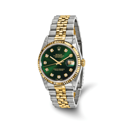 Rolex Jubilee Datejust 10209GRN  Green Diamond Dial 36mm