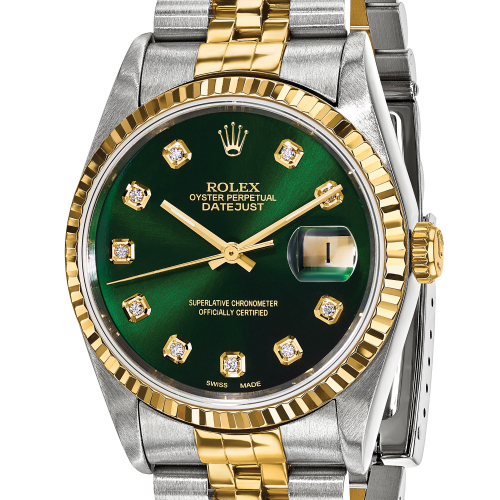 Rolex Jubilee Datejust 10209GRN  Green Diamond Dial 36mm