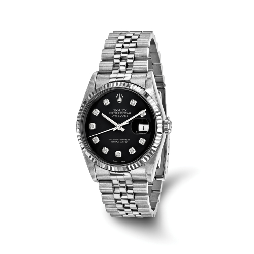 Rolex Jubilee Datejust Black Diamond Dial 36mm