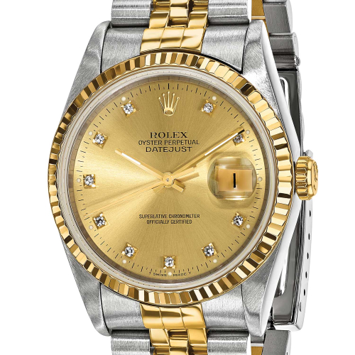 Rolex Jubilee Datejust Champagne Diamond Dial 36mm
