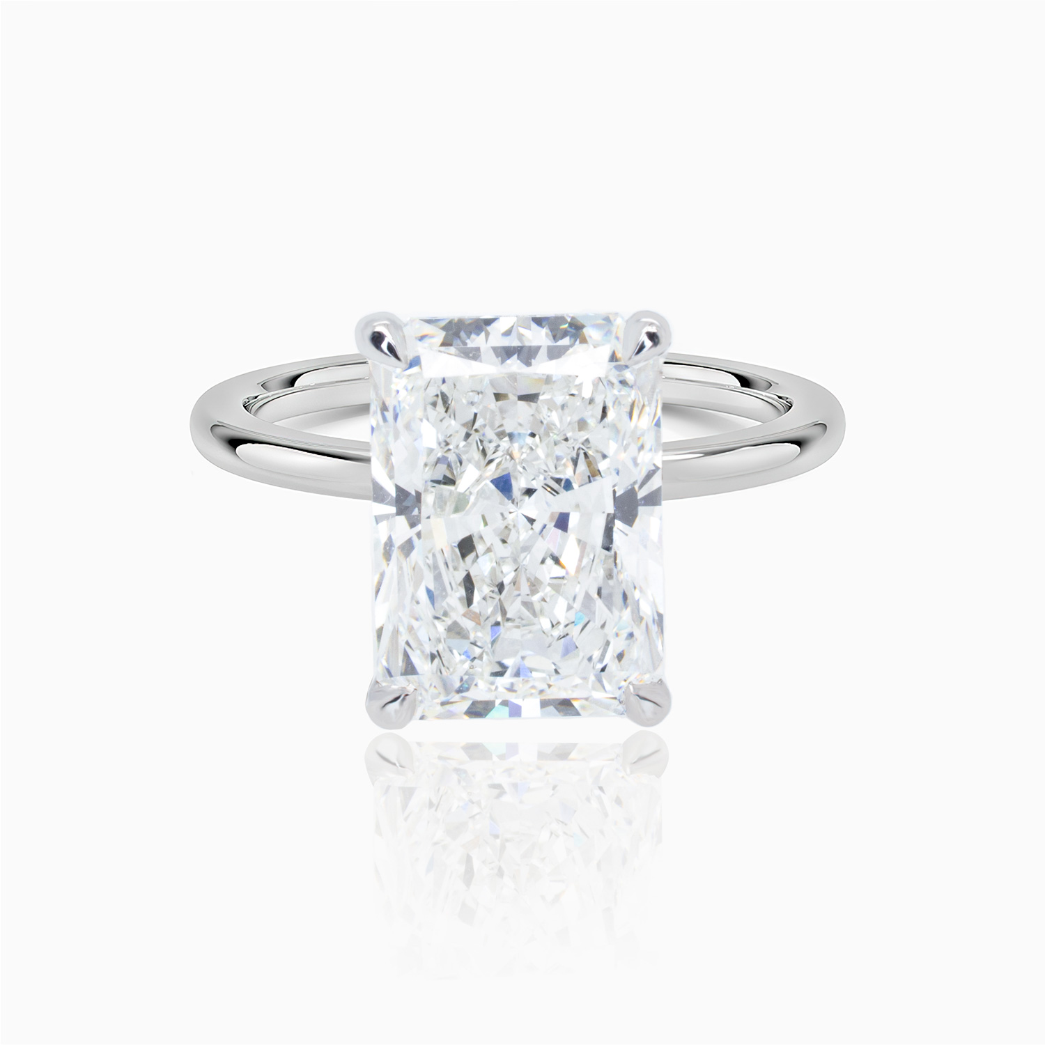 Dino Lonzano Radiant-Cut Solitaire Engagement Ring, 5ct, Lab-Grown
