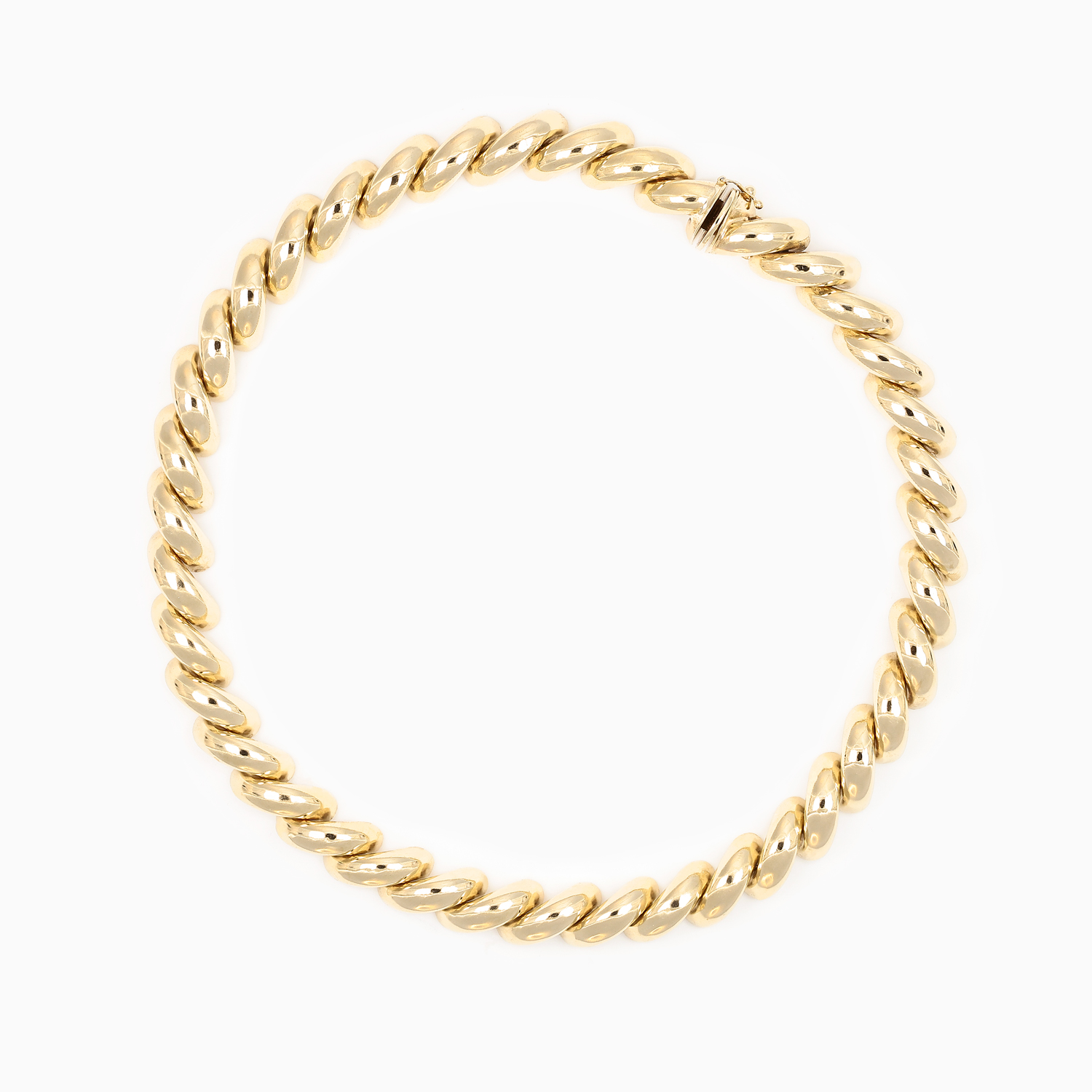 Vintage Italian San Marco Necklace, 14k Yellow Gold