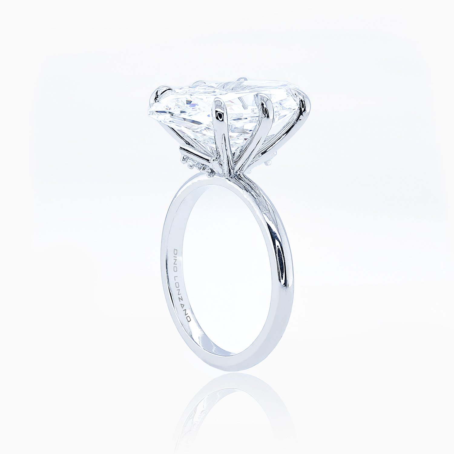 Dino Lonzano Hexagonal-Cut Lab-Grown Diamond Ring, Platinum