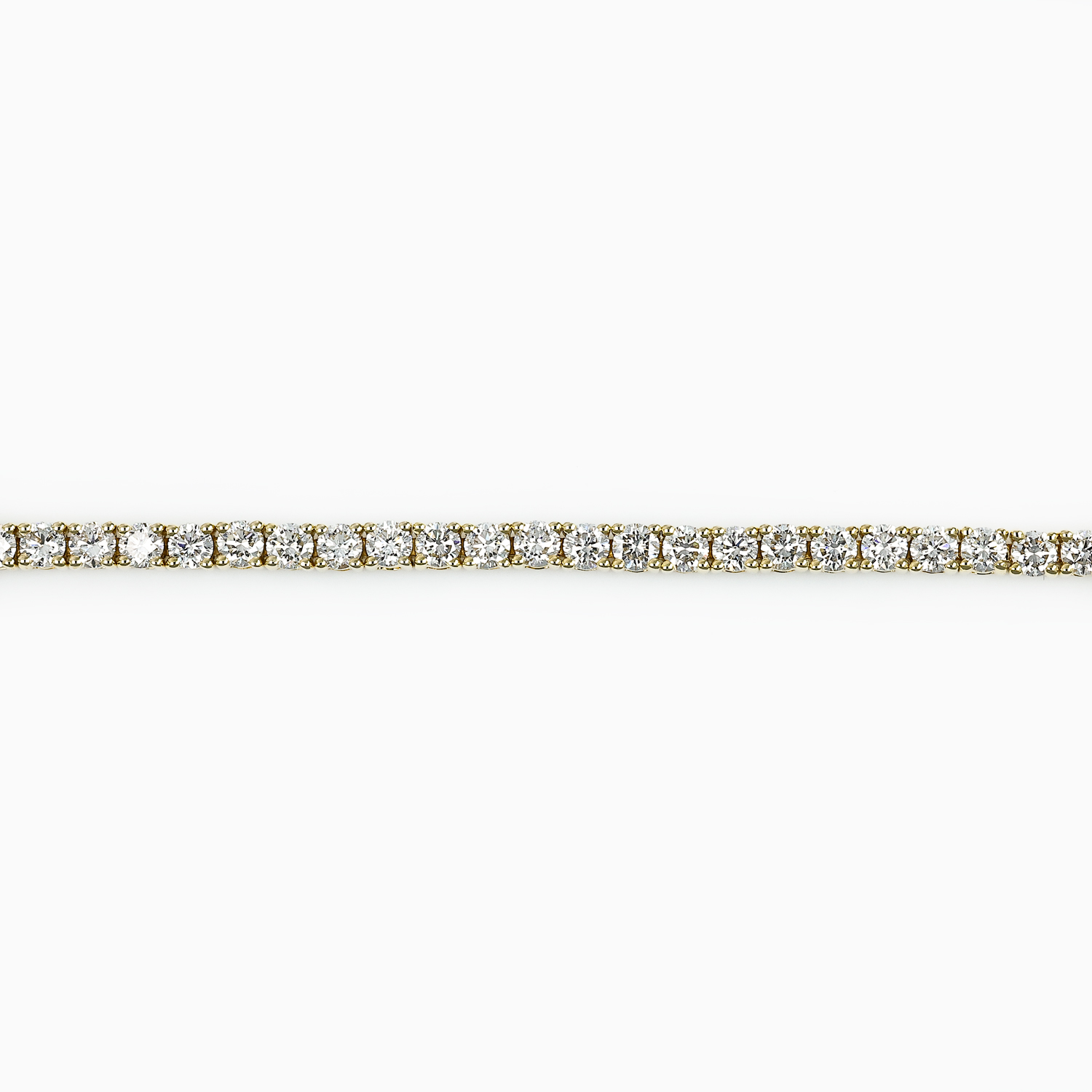 Three-Carat Lab-Grown Diamond Tennis Bracelet, 14k Gold