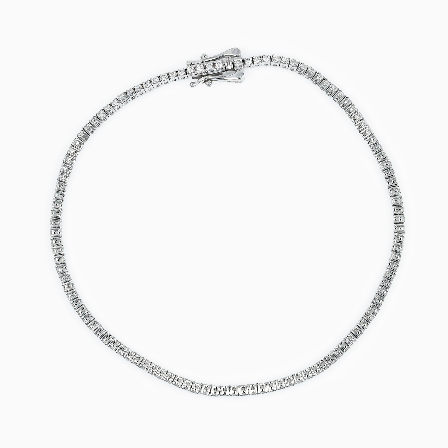 One-Carat Lab-Grown Diamond Tennis Bracelet, 14k Gold